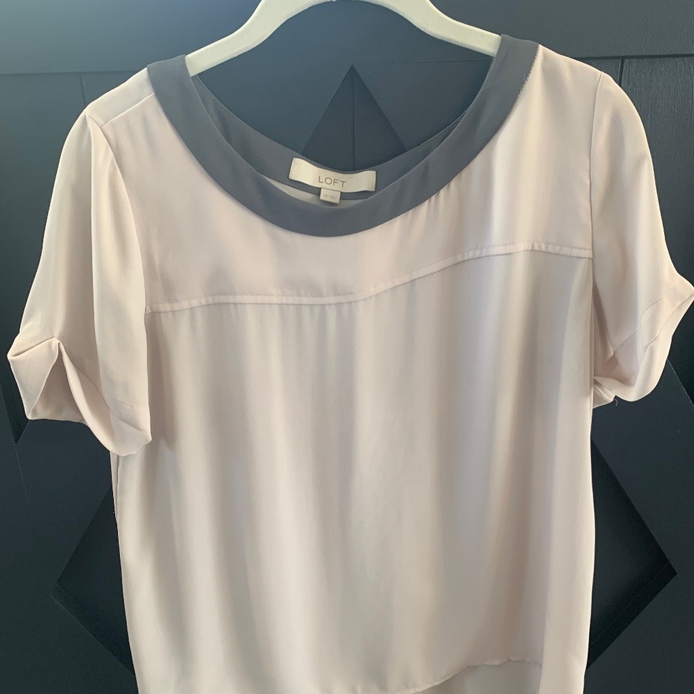 LOFT Color Block Blouse